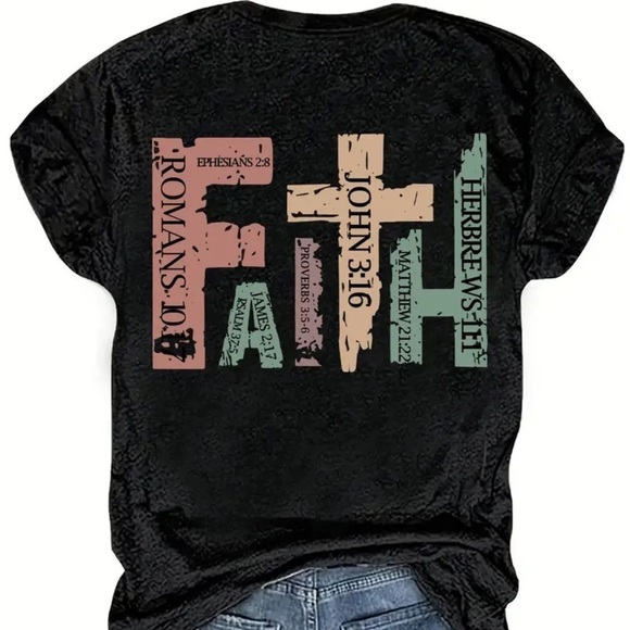 FAITH Cross Tshirt - Picture 3 of 3
